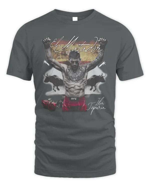 Ilia Topuria Merch UFC Ilia Topuria Bull Fight Boxy T Shirt